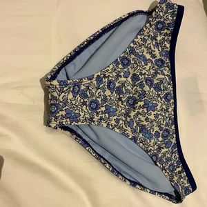 Blue and white Floral bathing suit bottom!!